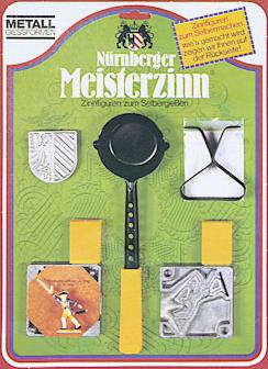 Basic set: crucible, clip, mold, metal