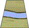 Short section of river with angled ends