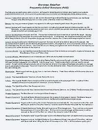FAQ sheet