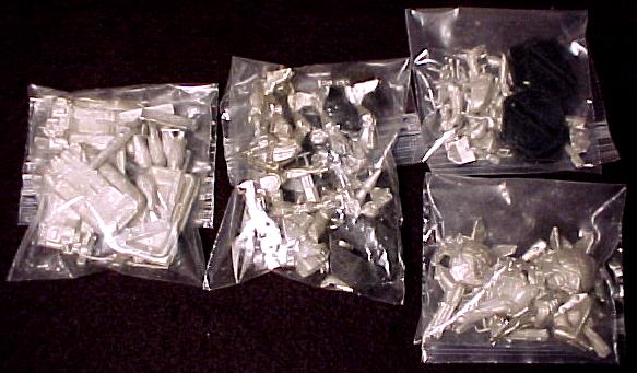 four bags of figures