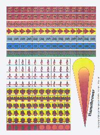 sheet of color markers