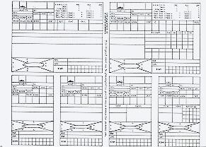 six blank ship displays